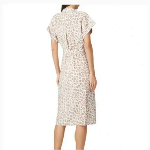 Joie Collared Button Front Midi Dress Medium 100% Linen Pockets - Picture 12 of 12